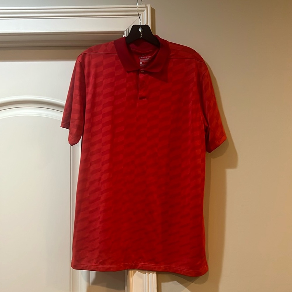 Red Nike golf polo. Excellent condition.